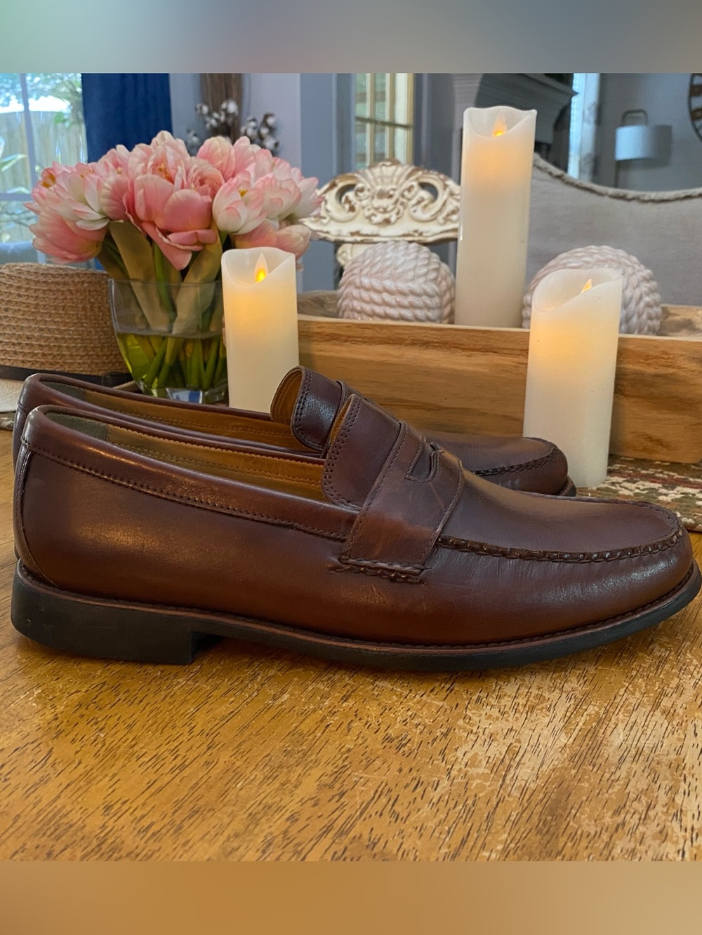 Johnston & Murphy Ainsworth Penny loafers…size 10M